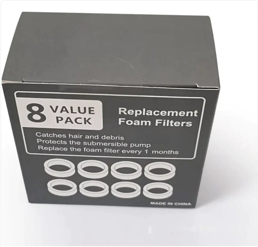 Pack of 8 | AutoFresh 4L Stainless Pet Water Fountain Filter |1-Year Supply