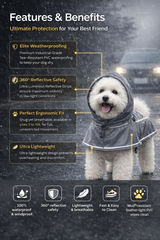 Waterproof Reflective Raincoat for Pet Dogs
