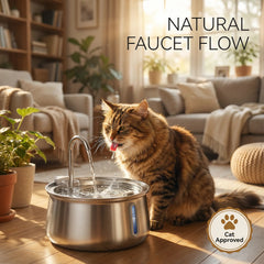 The HydroPure™ 4L: Automatic Stainless Steel Pet Fountain